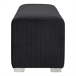Bowery Hill Black Fabric Bench with Fireplace and Bluetooth Audio