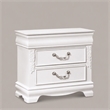 Bowery Hill Transitional 2-Drawer Nightstand with USB Port in White