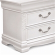 Bowery Hill Transitional 2-Drawer Nightstand with USB Port in White