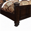 Bowery Hill Solid Wood Queen Panel Bed in Dark Walnut