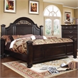 Bowery Hill Solid Wood Queen Panel Bed in Dark Walnut