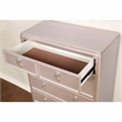 Bowery Hill Contemporary Rose Gold 5-Drawer Chest with Mirrored Accents