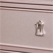 Bowery Hill Contemporary Rose Gold 5-Drawer Chest with Mirrored Accents