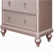 Bowery Hill Contemporary Rose Gold 5-Drawer Chest with Mirrored Accents