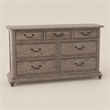 Bowery Hill Solid Wood 7-Drawer Dresser in Rustic Natural Tone Finish