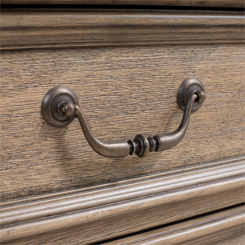Bowery Hill Solid Wood 7-Drawer Dresser in Rustic Natural Tone Finish