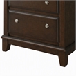Bowery Hill Solid Wood 5-Drawer Chest in Brown Cherry Finish