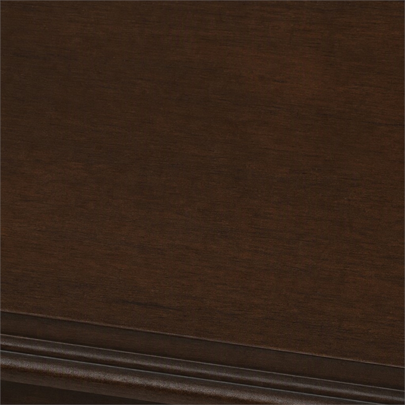 Bowery Hill Solid Wood 5-Drawer Chest in Brown Cherry Finish