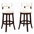 Bowery Hill Faux Leather 29-Inch Bar Stool in White (Set of 2)