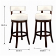 Bowery Hill Faux Leather 29-Inch Bar Stool in White (Set of 2)
