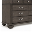 Bowery Hill Traditional 9-Drawer Wood Dresser in Gray Finish