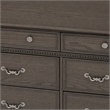 Bowery Hill Traditional 9-Drawer Wood Dresser in Gray Finish