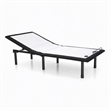 Bowery Hill Adjustable Twin XL Metal Bed Frame in Black