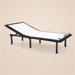 Bowery Hill Adjustable Twin XL Metal Bed Frame in Black