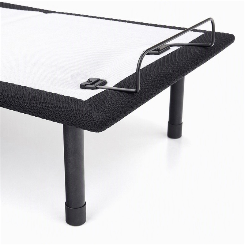 Bowery Hill Adjustable Twin XL Metal Bed Frame in Black