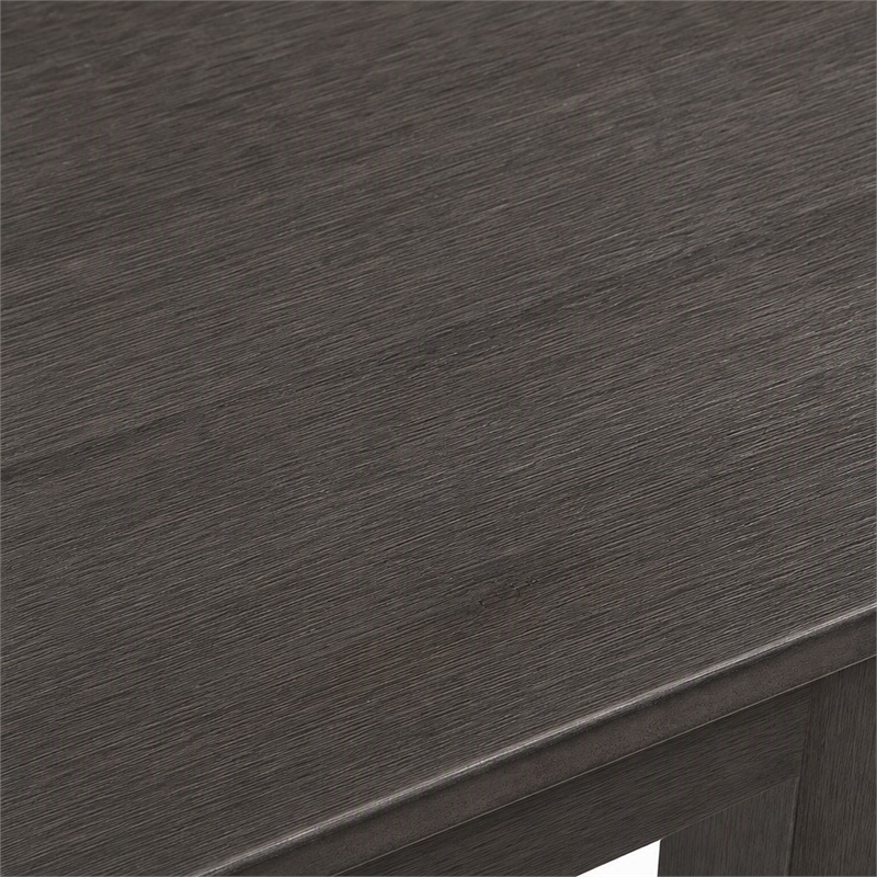Bowery Hill 5-Piece Rubberwood Counter Height Dining Set in Gray