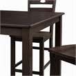 Bowery Hill 5-Piece Rubberwood Counter Height Dining Set in Espresso