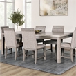 Bowery Hill Wood Two-Tone Dining Table in Gray and Stone Gray Finish