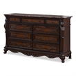 Bowery Hill 9-Drawer Solid Wood Dresser in Dark Cherry Finish
