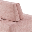 Bowery Hill Chenille and Wood Armless Chair in Pink