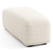 Bowery Hill Boucle Trapezoid Ottoman in Beige