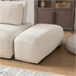 Bowery Hill Boucle Trapezoid Ottoman in Beige