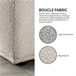 Bowery Hill Boucle Trapezoid Ottoman in Beige