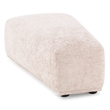 Bowery Hill Chenille Trapezoid Ottoman in Light Brown