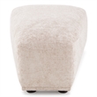 Bowery Hill Chenille Trapezoid Ottoman in Light Brown