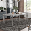 Bowery Hill Wood 84-in Dining Table in Silver Finish with Fluted Legs