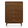 Bowery Hill Solid Wood Full 4-Piece Bedroom Set in Walnut