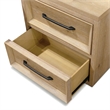 Bowery Hill Solid Wood Queen 3-Piece Bedroom Set in Natural Finish