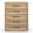 Bowery Hill Solid Wood Queen 3-Piece Bedroom Set in Natural Finish