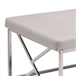 Bowery Hill Contemporary Tufted Faux Leather Bench in White Finish