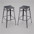 Bowery Hill 26-Inch Metal Bar Stool in Gunmetal (Set of 2)