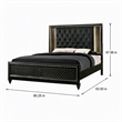Bowery Hill Wood Tufted Panel Queen Bed in Metallic Gray