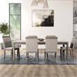 Bowery Hill 7-Piece Wood Dining Table Set in Grey and Stone Grey