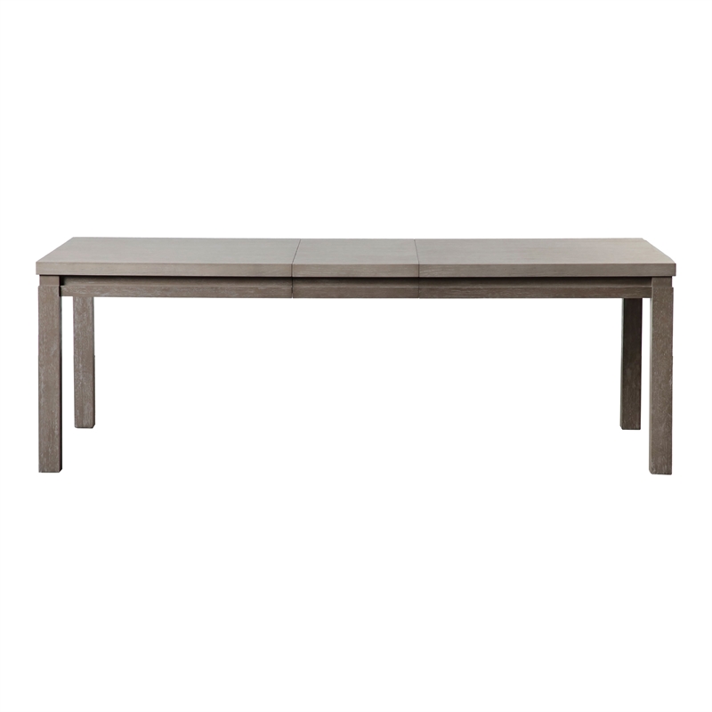 Bowery Hill 7-Piece Wood Dining Table Set in Grey and Stone Grey