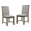 Bowery Hill 7-Piece Wood Dining Table Set in Grey and Stone Grey