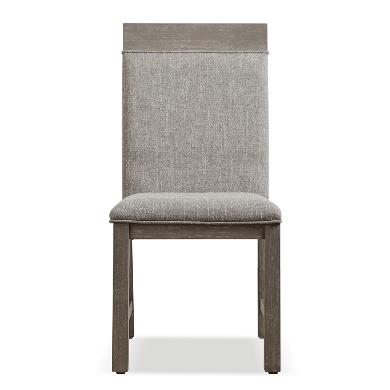 Bowery Hill 7-Piece Wood Dining Table Set in Grey and Stone Grey