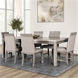 Bowery Hill 7-Piece Wood Dining Table Set in Grey and Stone Grey