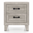 Bowery Hill 2-Drawer Wood Nightstand in Washed White Finish