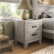 Bowery Hill 2-Drawer Wood Nightstand in Washed White Finish