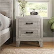 Bowery Hill 2-Drawer Wood Nightstand in Washed White Finish