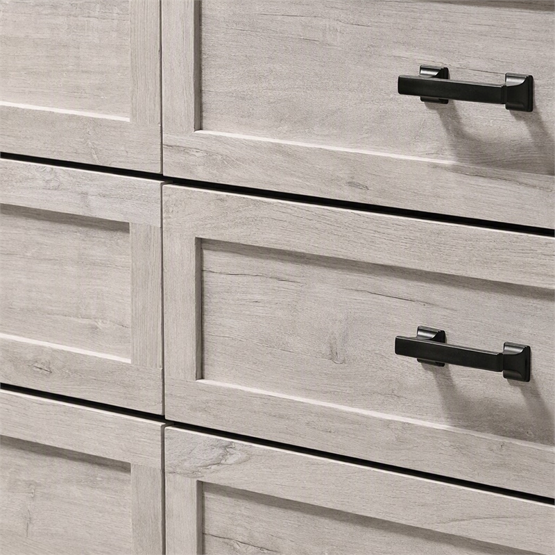 Bowery Hill 6-Drawer Wood Dresser in Washed White Finish