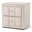 Bowery Hill Beige Fabric Upholstered Full 2-Piece Bedroom Set with LED