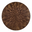 Bowery Hill Solid Rubberwood Round Pedestal Dining Table in Walnut