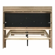 Bowery Hill Queen Upholstered Bed in Dusty Oak Finish