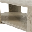 Bowery Hill Wood Oval 1-Shelf Cocktail Table in Oak Finish