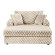 Bowery Hill Modern 2-Arm Taupe Oversized Chaise with Storage Pocket
